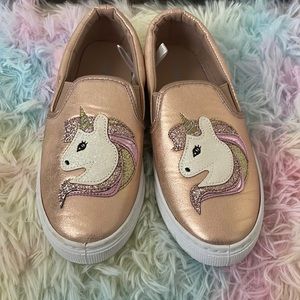 Unicorn slip on sneakers size 3